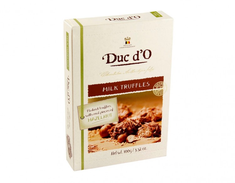 Бельгийские трюфели Duc d'O (молочный шоколад с лесным орехом) 100 г