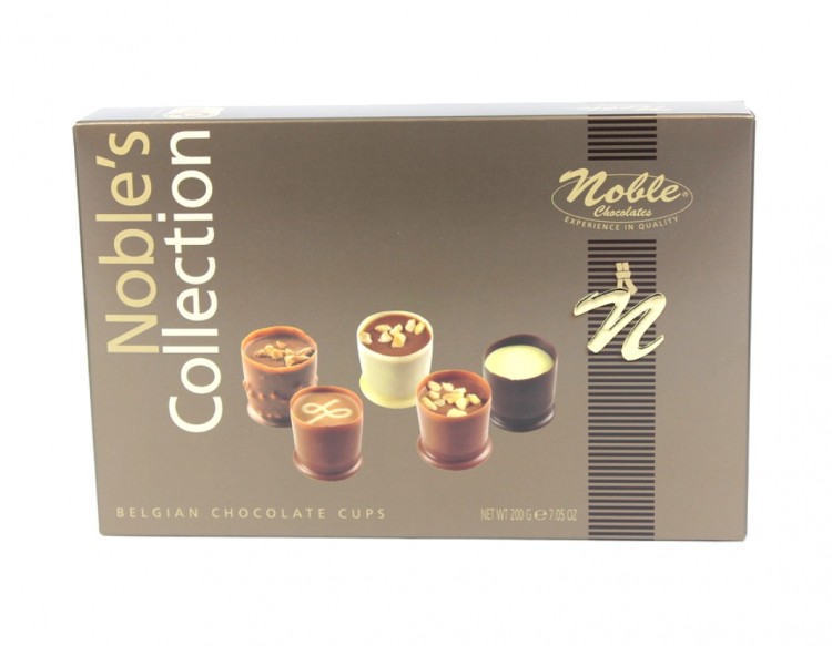 Конфеты ассорти Noble шоколадные чашечки с начинкой пралине Noble collection 200 г.