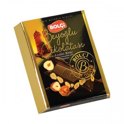 Темный шоколад с цельным лесным орехом Bolci 60 г