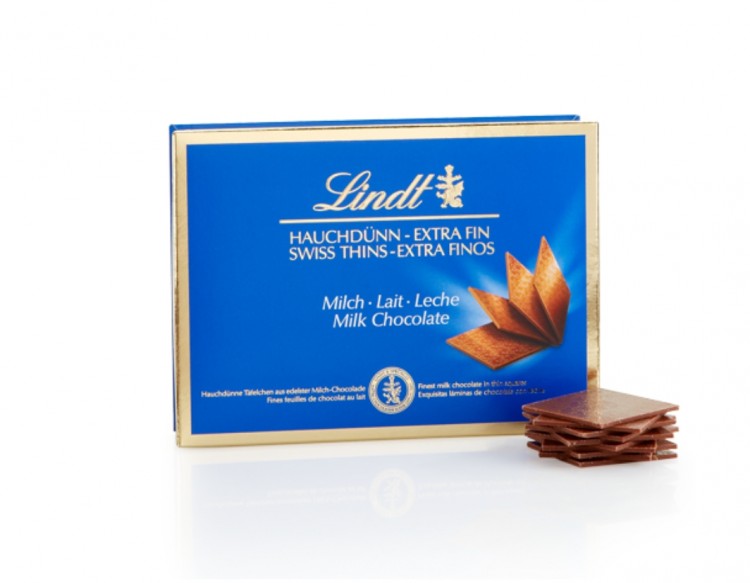Шоколад Lindt молочный в тонких пластинках 125 г