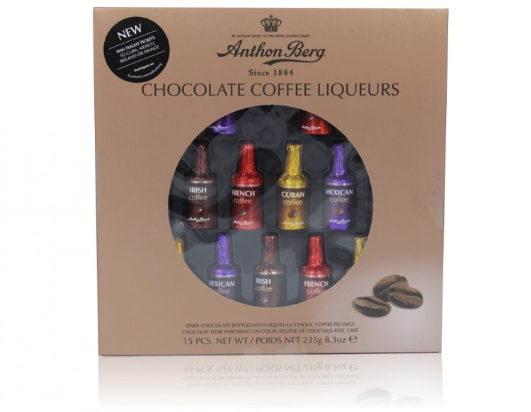 Ассорти шоколадных конфет Anthon Berg с кофейно-алкогольной начинкой 235 г
