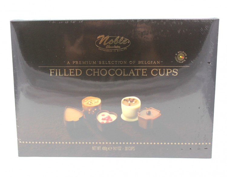 Ассорти Noble шоколадные чашечки с начинкой пралине в подарочной упаковке (Black)
