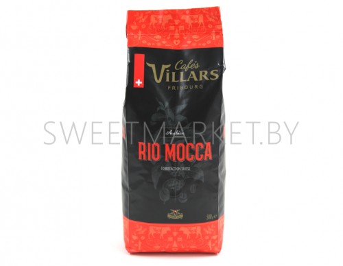 Кофе натуральный жареный в зернах Villars Rio Mocca 500 г