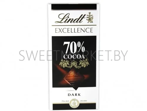 Плитка тёмного шоколада Lindt Excellence 70% какао 100 г